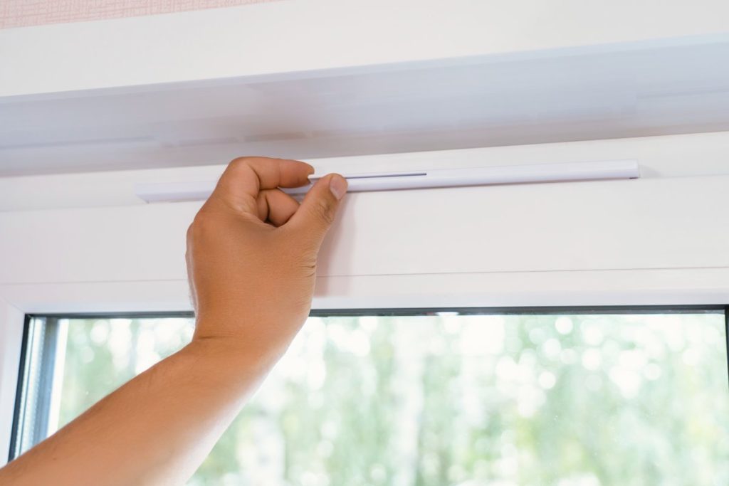 White uPVC window with a trickle vent