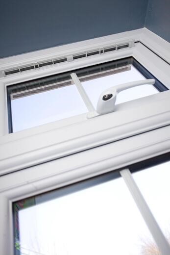 White uPVC window with a trickle vent